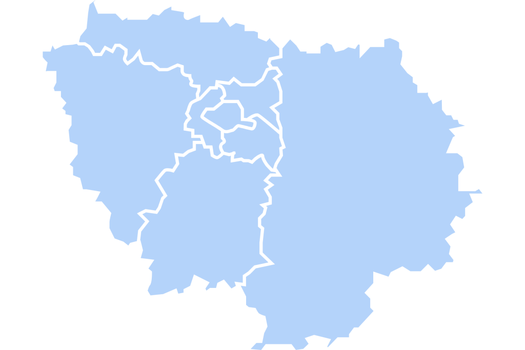 Cartographie de l'île-de-France, incluant le Val-de-Marne