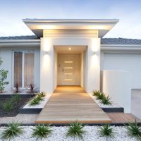 Extérieur d'une maison rénovée